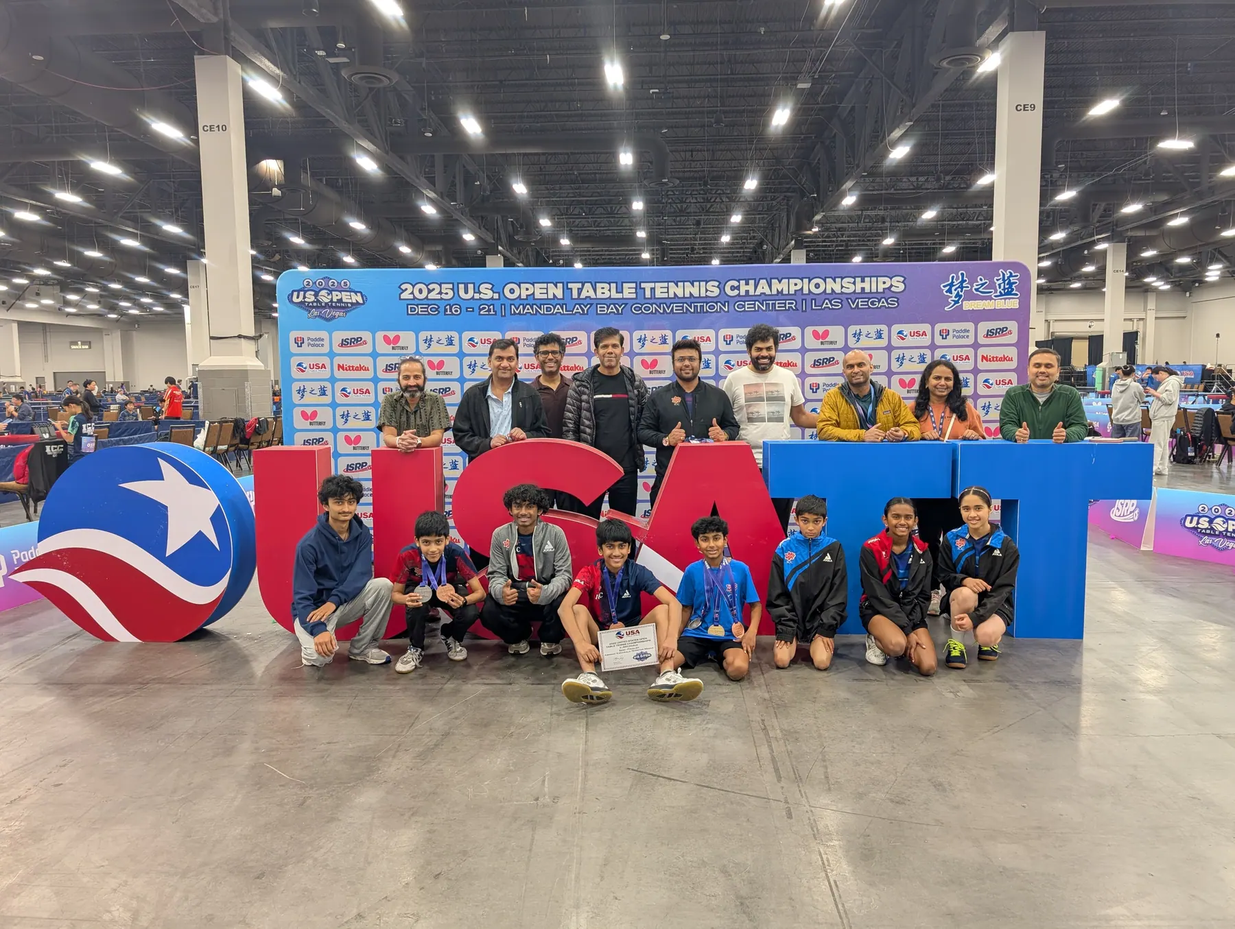 The ICC contingent of players, coaches and parents at the 2025 US Open in Las Vegas